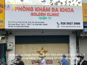 mẫu bảng hiệu alu chữ nổi phòng khám nha khoa quận 10