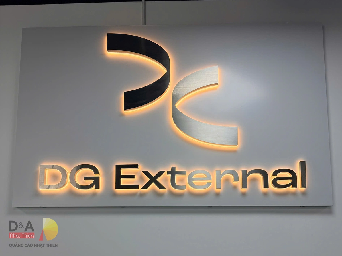 logo inox trắng xước