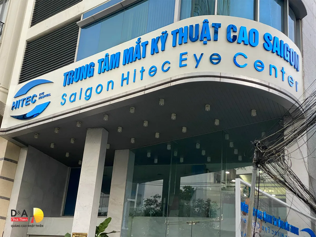 chữ inox xanh dương