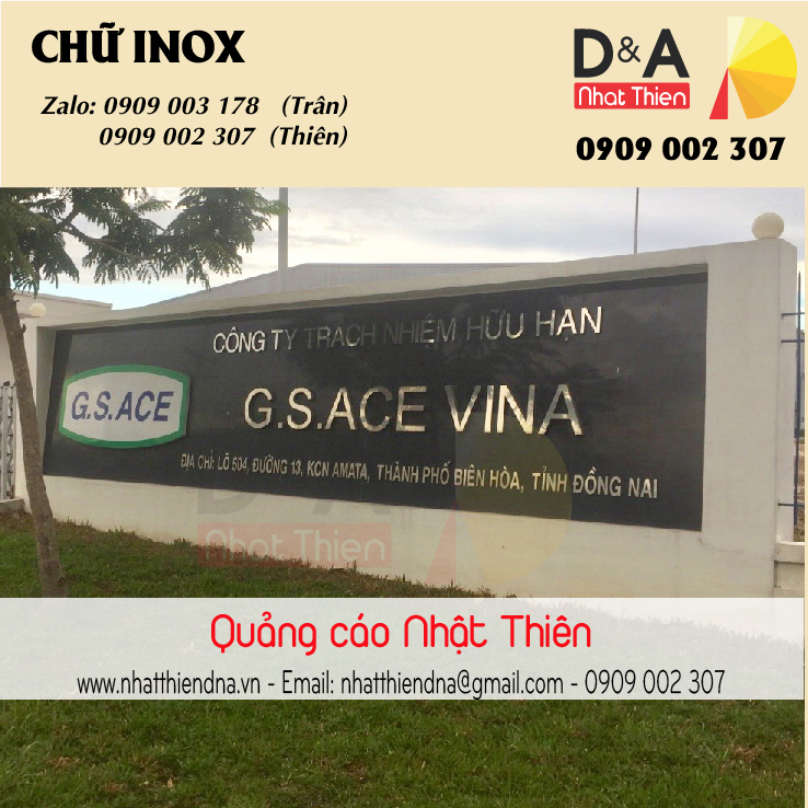 Làm bảng tên công ty chữ inox Làm bảng tên công ty chữ inox
