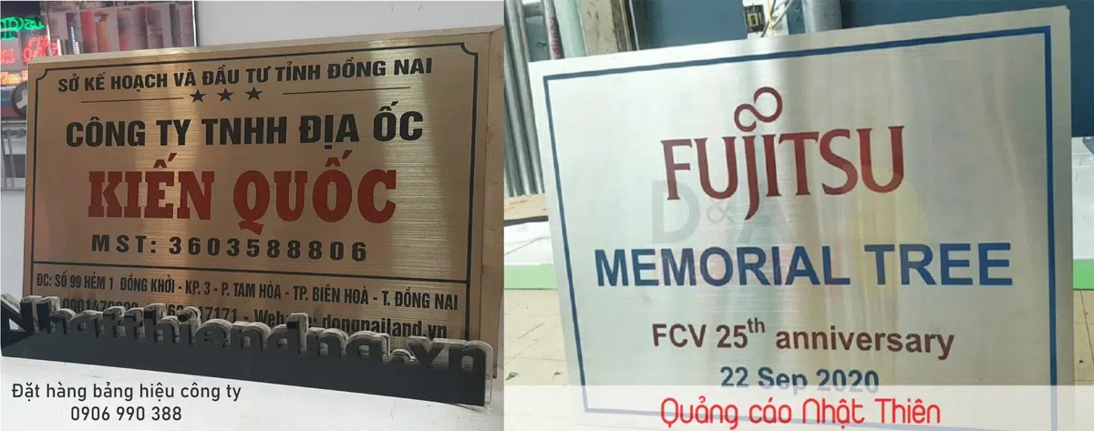 bảng tên công ty inox