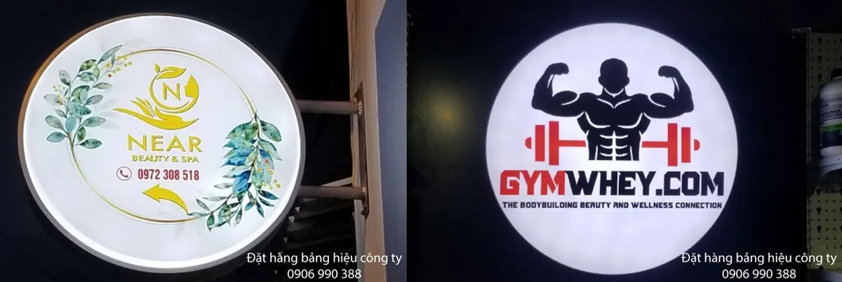 Bảng hiệu hộp đèn tròn