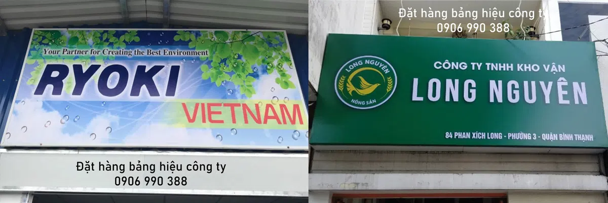làm bảng hiệu công ty bạt