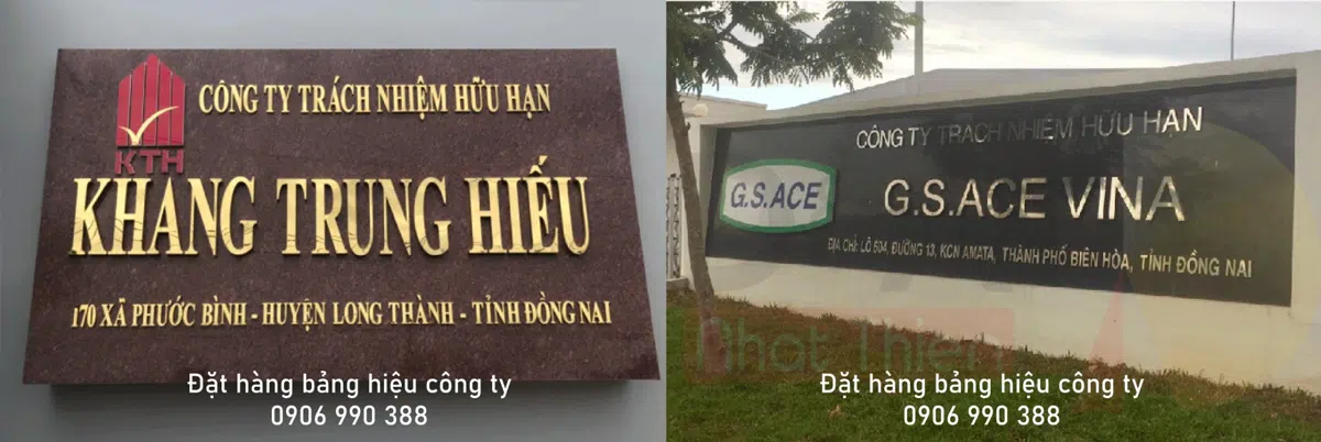 làm bảng hiệu công ty chữ inox