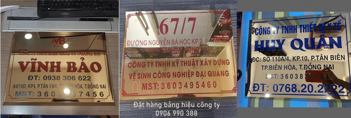 làm bảng hiệu công ty inox