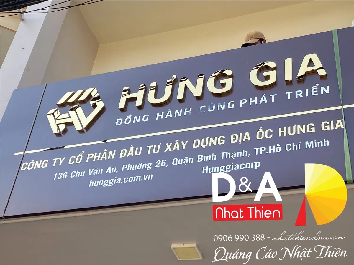 mẫu bảng hiệu mặt tiền công ty