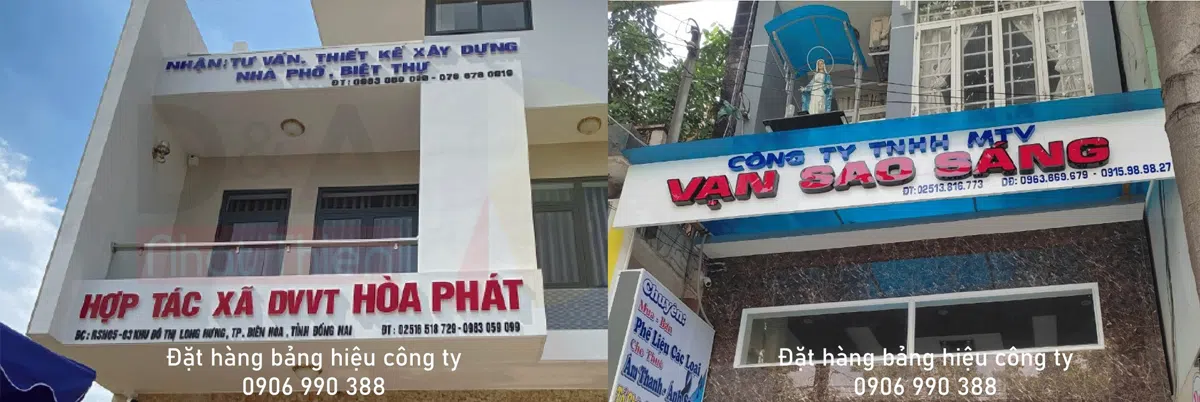 tên công ty bằng chữ mica nổi