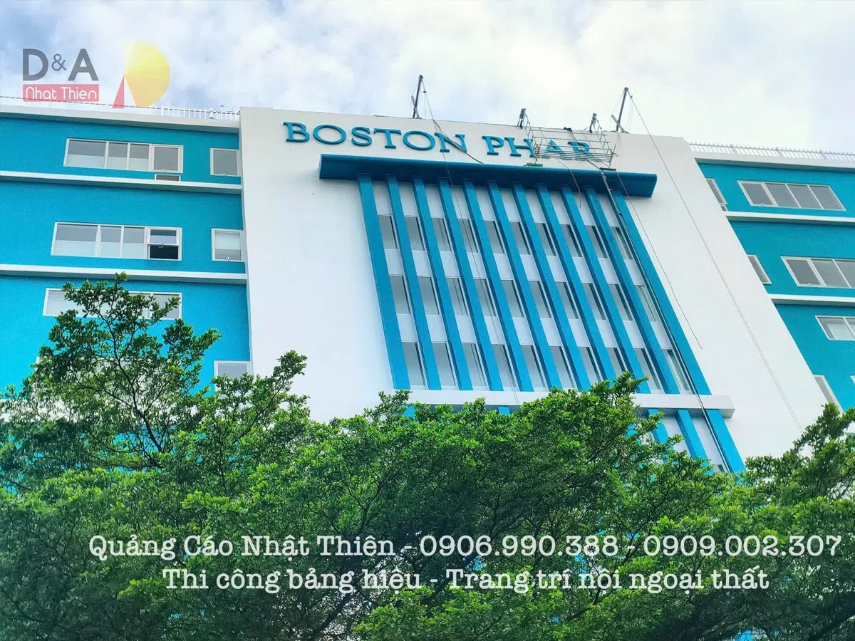 thi công logo tòa nhà