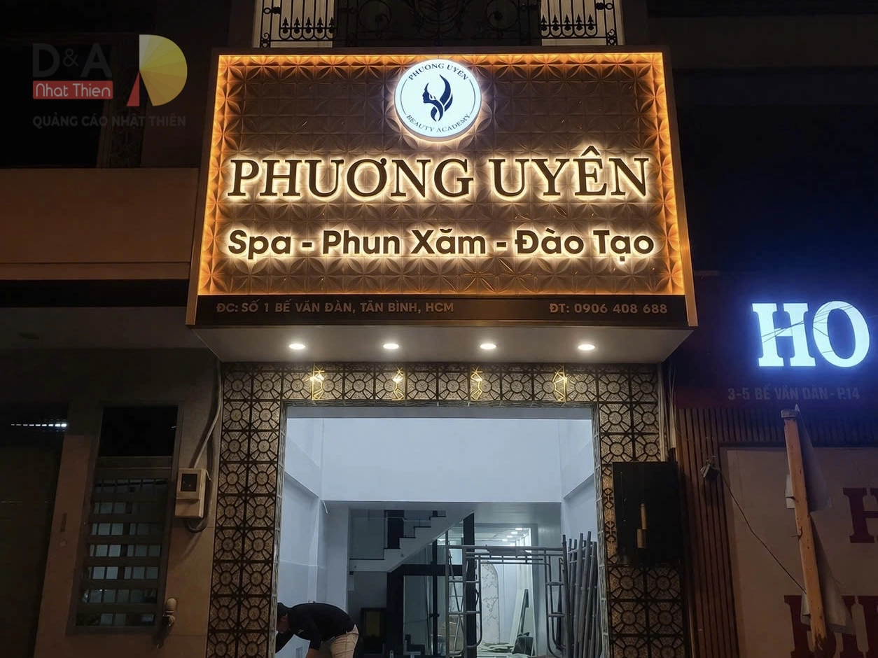 bảng hiệu spa thanh lịch
