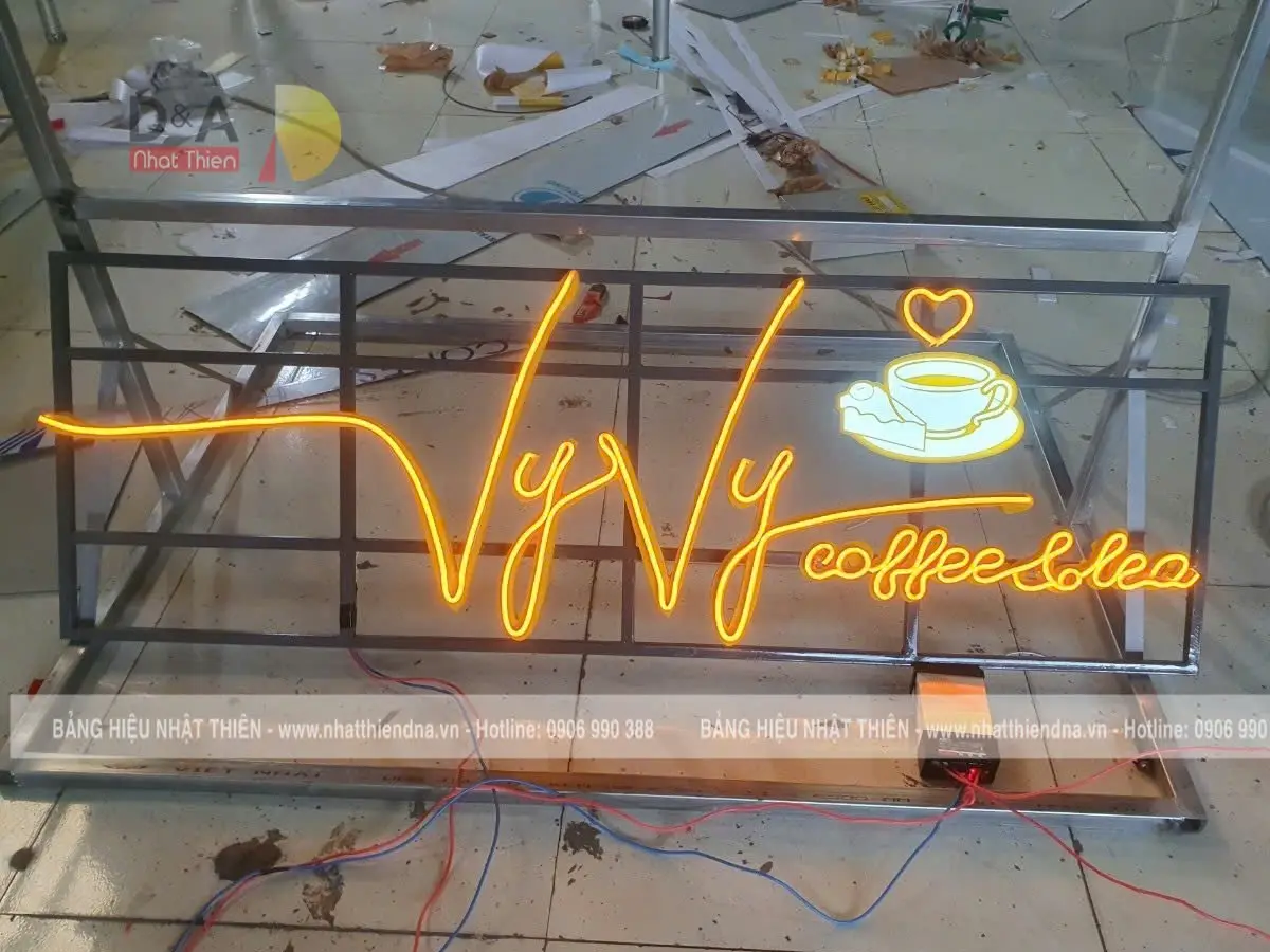 logo led neon sign quán nước