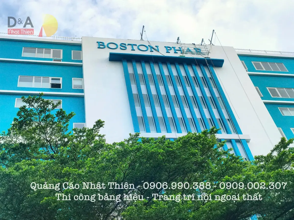 thi công logo alu cho tòa nhà