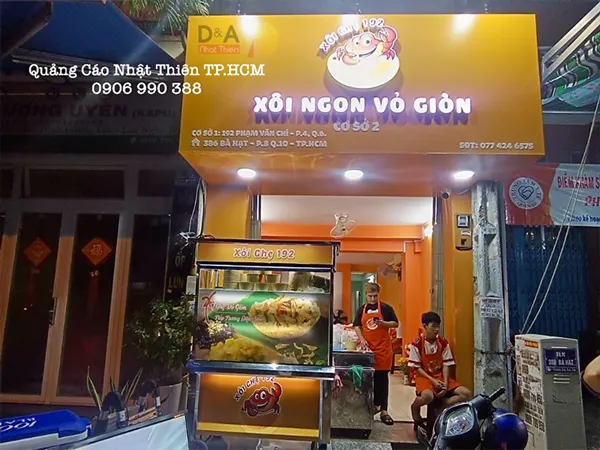 bảng hiệu cửa hàng kinh doanh xôi quận 6