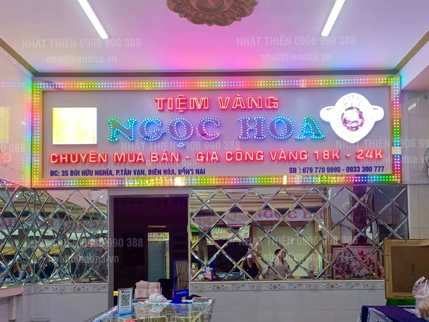 bảng led full color cho tiệm vàng