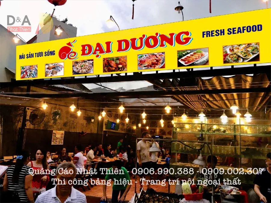 thiết kế bảng hiệu quán ốc bình
