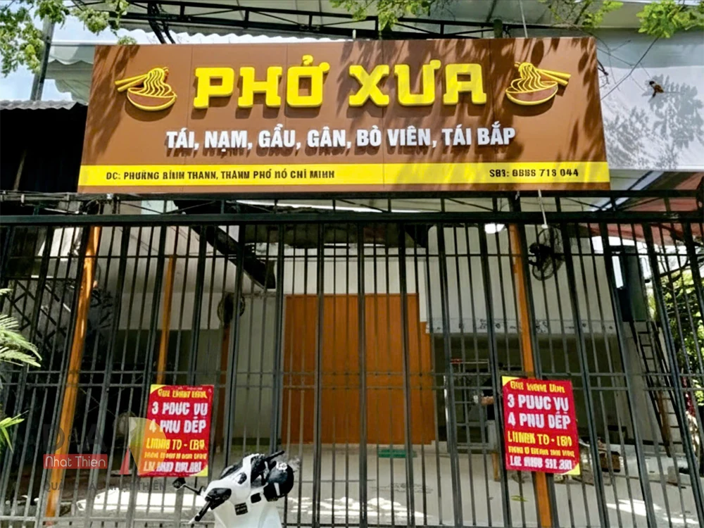 thiết kế bảng hiệu nhà hàng quán ăn