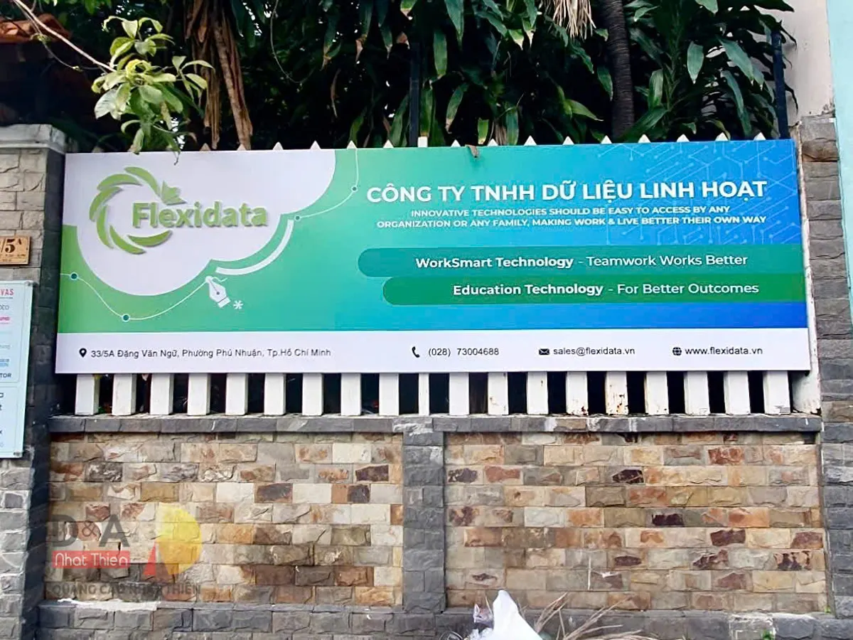 bảng hiệu mặt tiền công ty