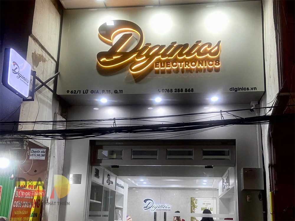 bảng hiệu cửa hàng điện máy, thiết bị công nghệ