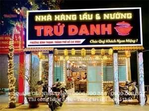 dịch vụ thiết kế thi công bảng hiệu nhà hàng quan ăn tphcm và biên hòa